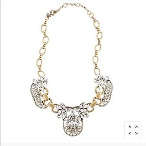 Rare! J. Crew crystal cluster statement necklace